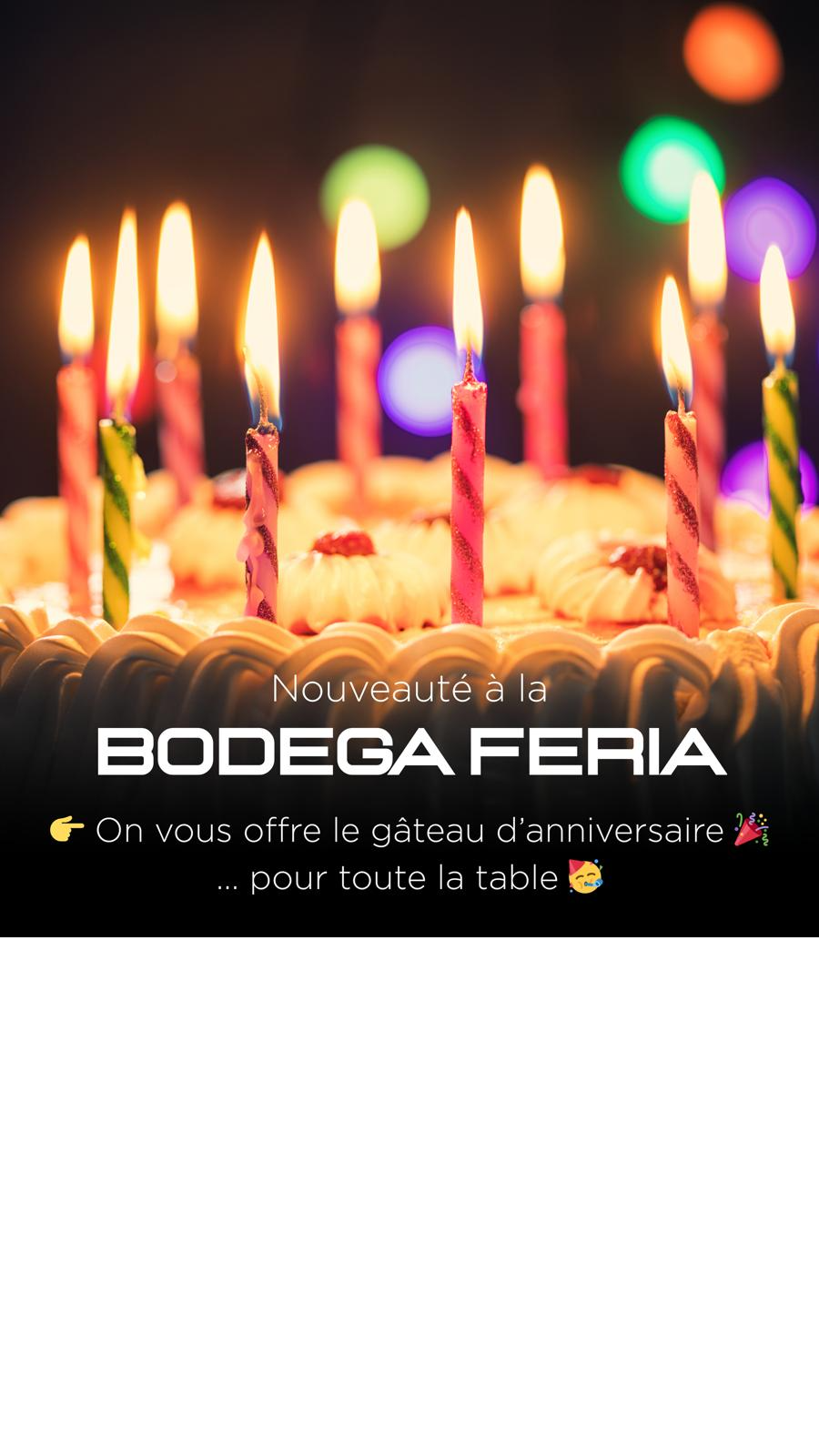 Gâteau d'anniversaire offert